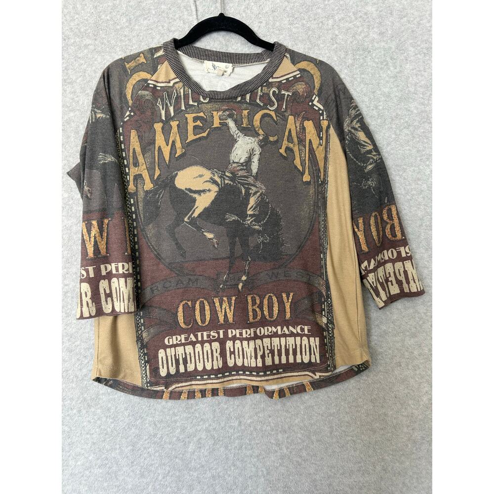 For Keeps Cowboy Large Long‎ Sleeve T